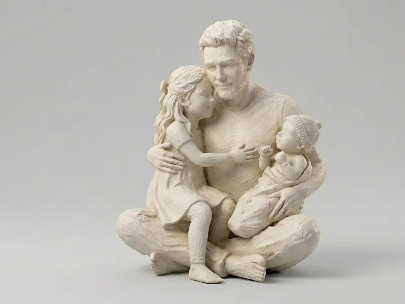 Geschenk zu Vatertag - geschnitzt - Mädchen Baby