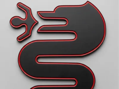 Biscione Dragon Logo for Alfa Romeo Grille Tuning