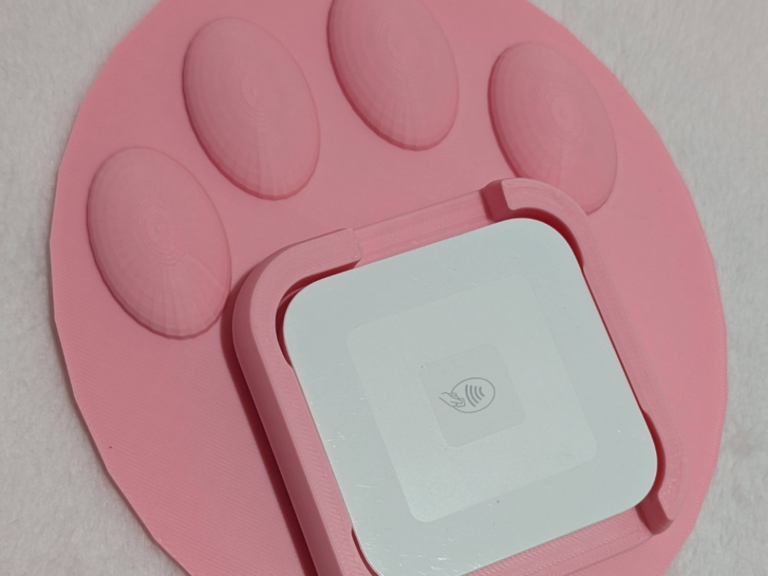 Square card reader holder paw V1