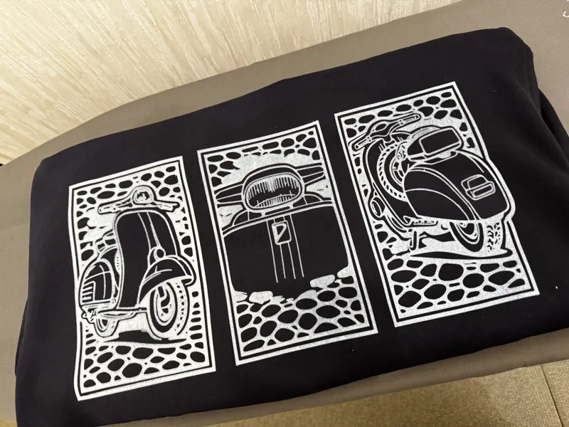 3D-druckbares TPU-Motiv zum Aufbügeln Vespa Design