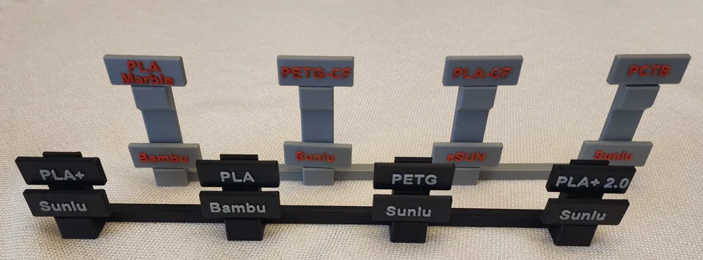 AMS Filament Label Holder & Labels - Free 3D Print Model - MakerWorld