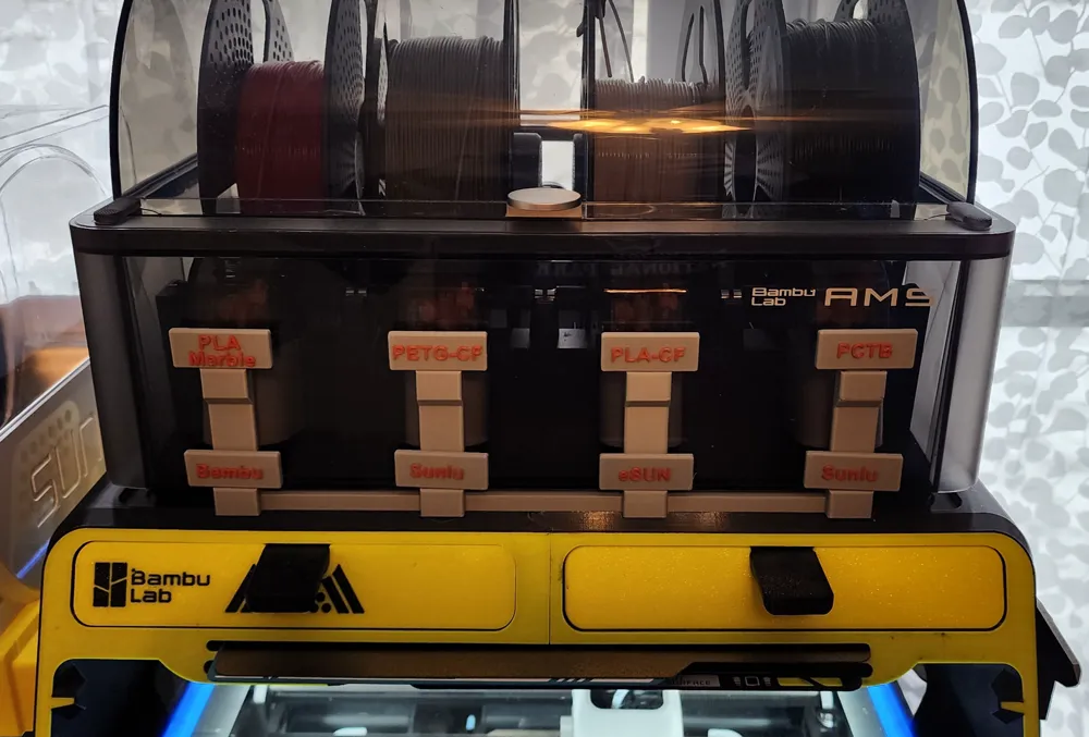 AMS Filament Label Holder & Labels - Free 3D Print Model - MakerWorld