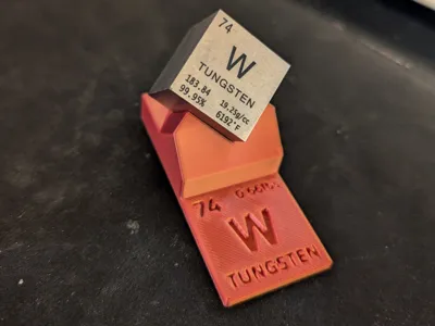 1x1x1 Inch Tungsten Cube Display Stand