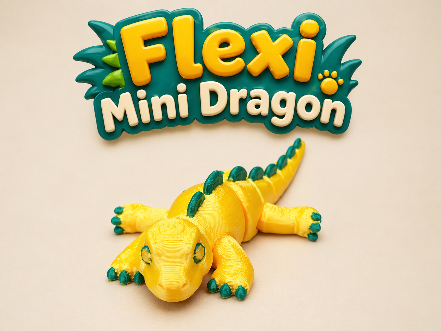 Flexi Mini Dragon (Yellow)