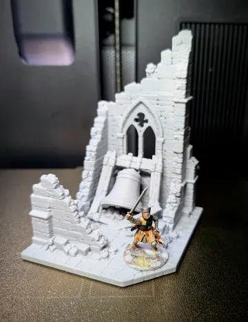 Escenografía en miniatura: Ruined Bell Tower - Tabletop Terrain — vista de referencia 3