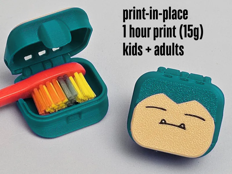 Pocket Monster Toothbrush Case – Snorlax Edition