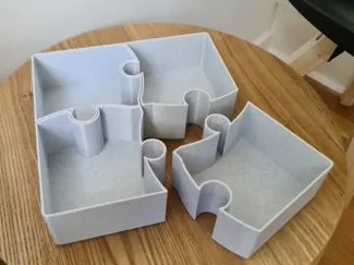 Puzzle storrage stackable