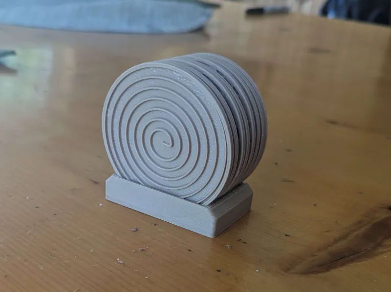 Wooden Infill Coasters and Stand