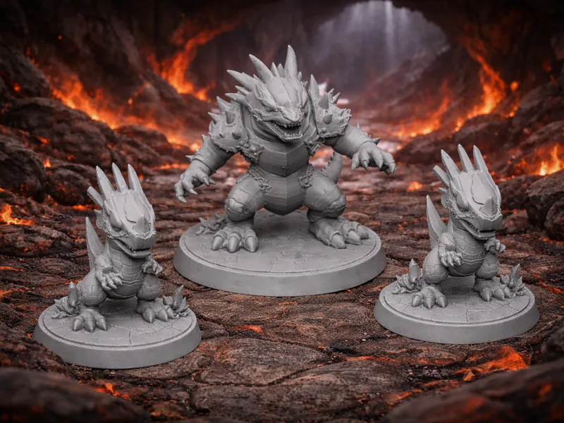 Pack de Dragons – 1 Dragon Guerrier + 2 Dragonets