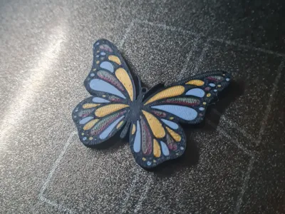 Butterfly Keychain, Double-sided pattern