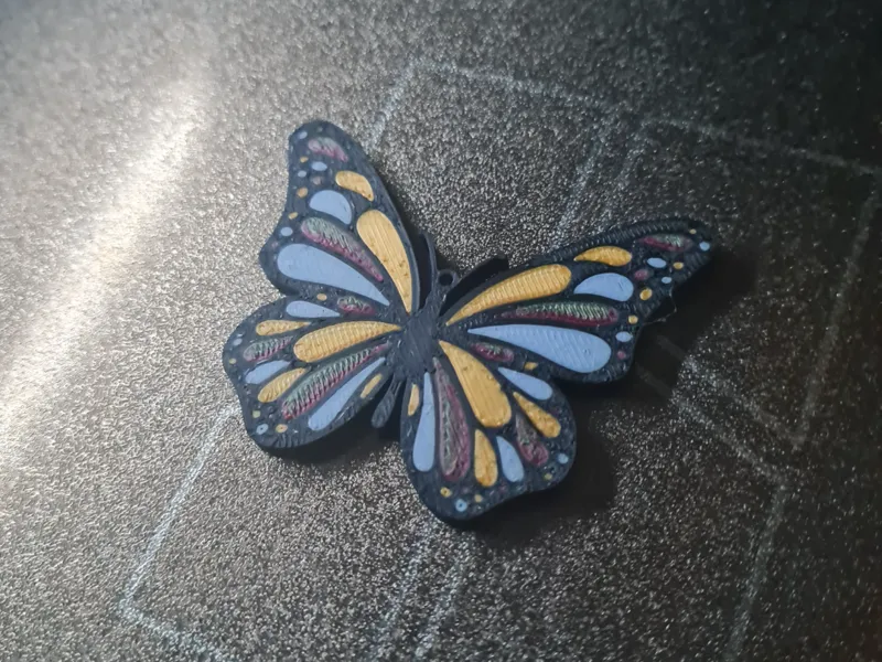Butterfly Keychain, Double-sided pattern