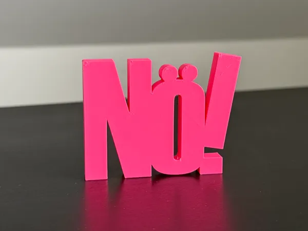 Lettrage déco « Nö ! »