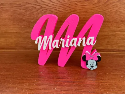 Mariana + Minnie name decoration