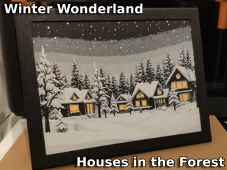 Winter-Wunderland #7 - Häuser im Wald