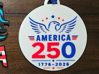 America 250 Hype chain pendant 4th of july 
