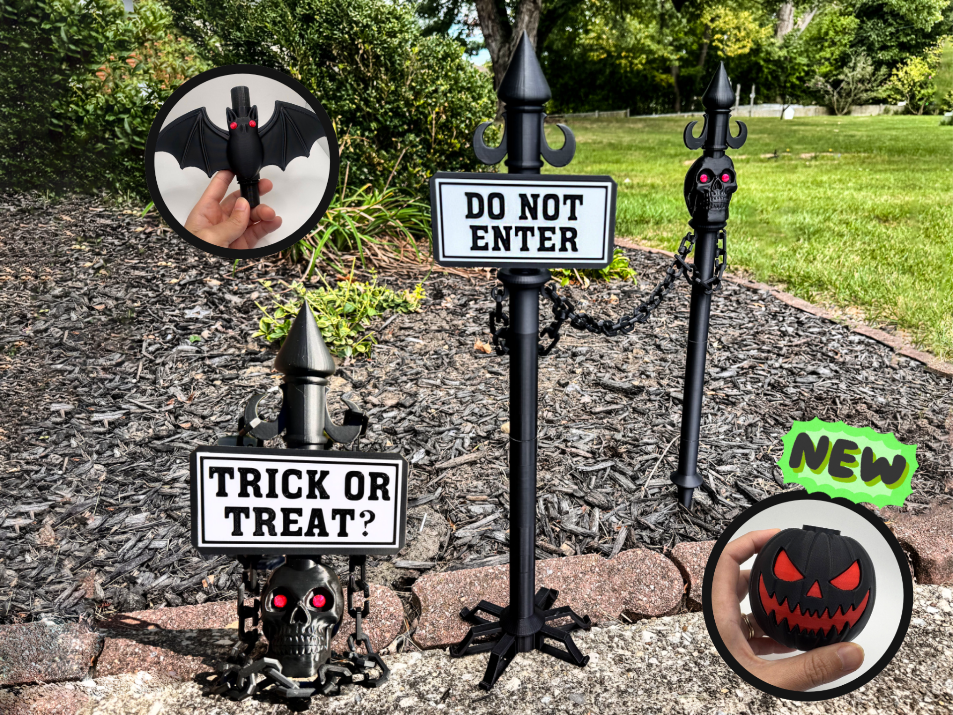 Custom Halloween Sign Lawn Stake Fence or Stand