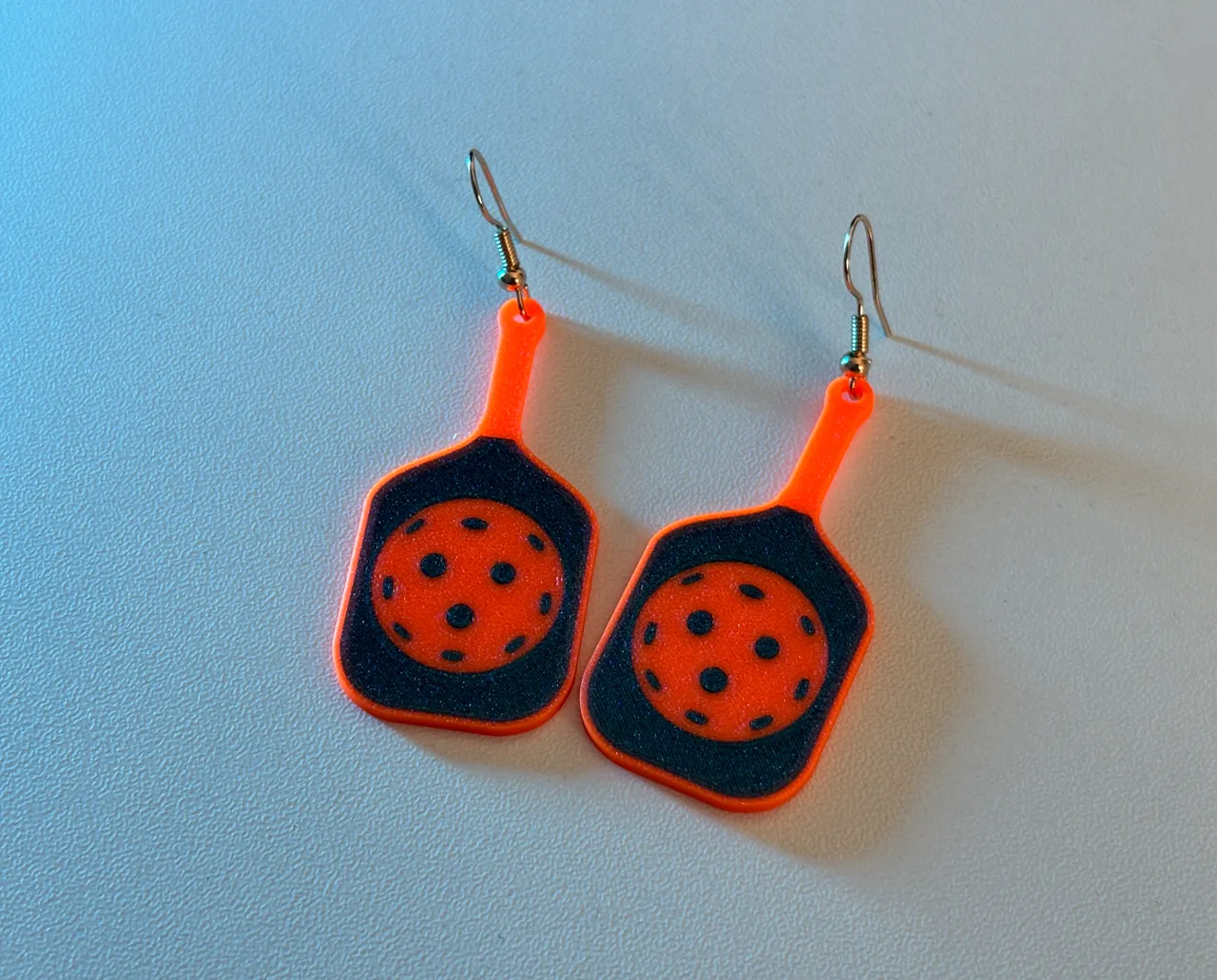 Pickleball earrings (paddle) view 2