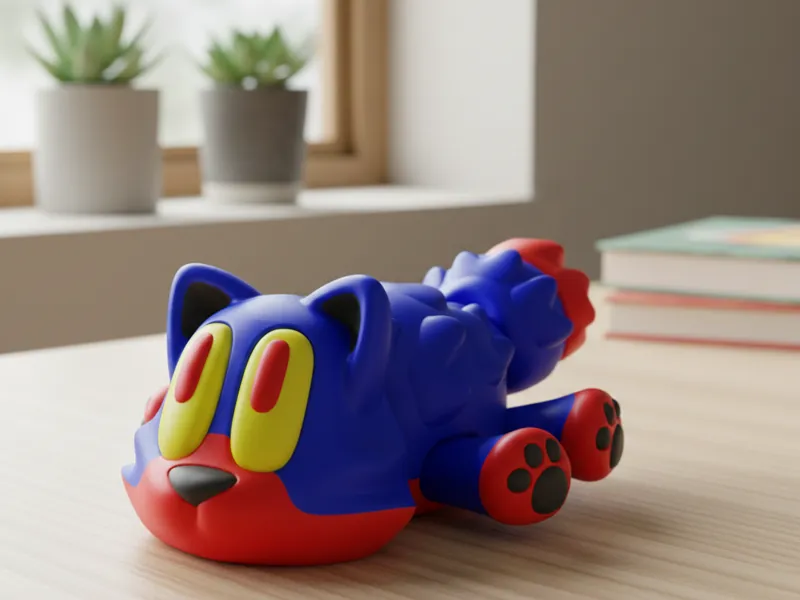Multicolor Customizable Articulated Cat
