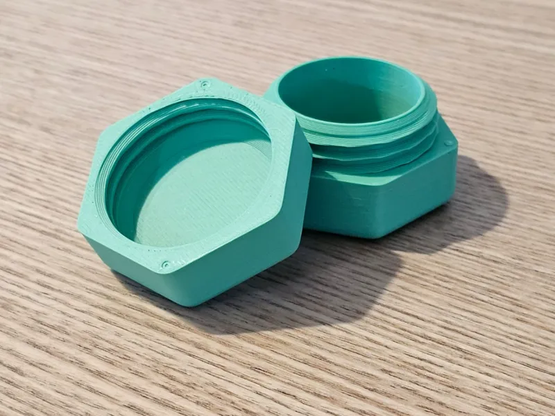 Hexagonal small Container with Screw Cap - Pills