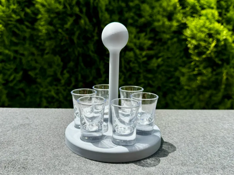 Schnapsglas Halter mit Griff / Shot Glass Holder