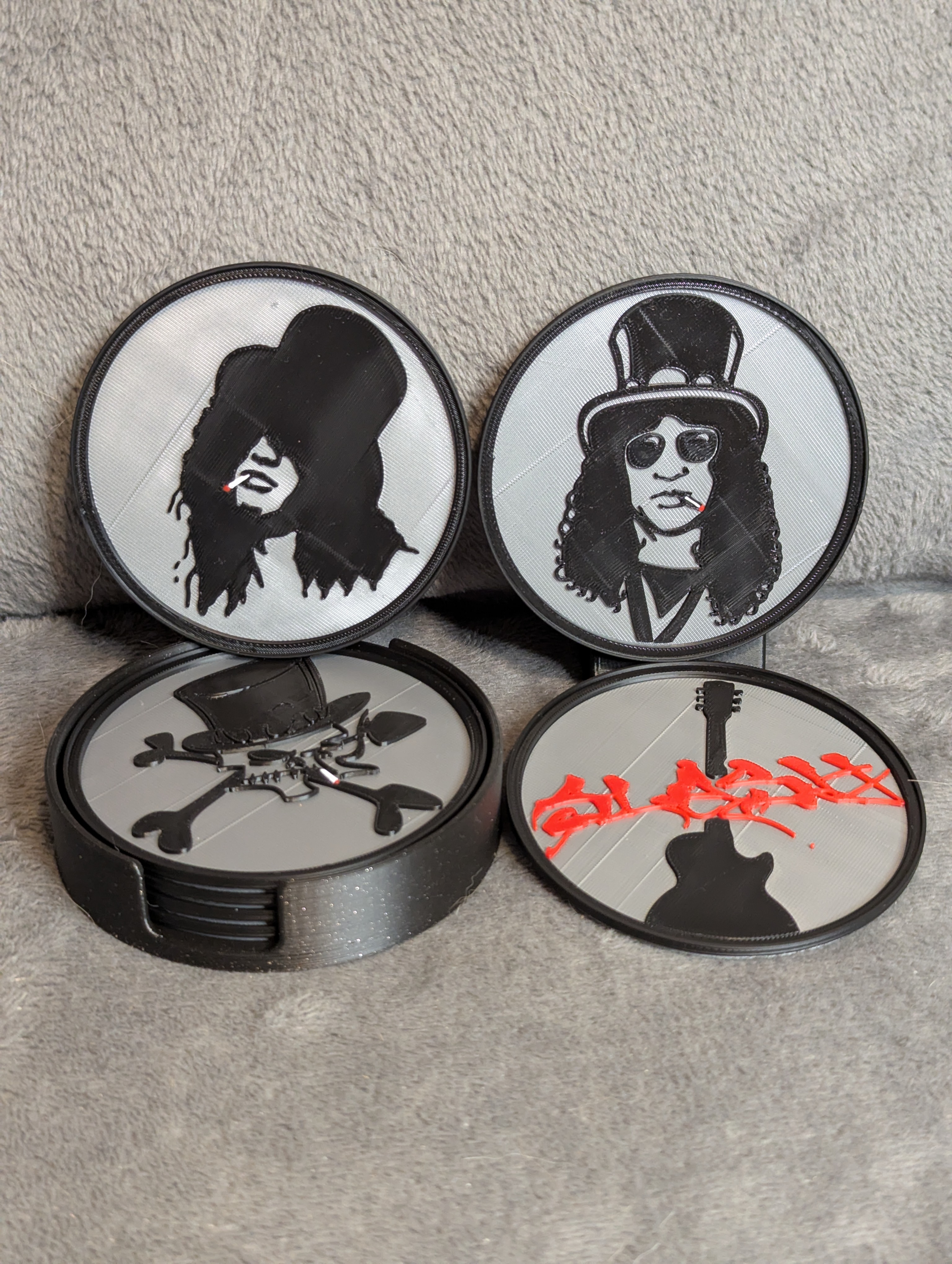 Miniatura 2 do modelo 3D Slash - 3D Stackable Coaster Set