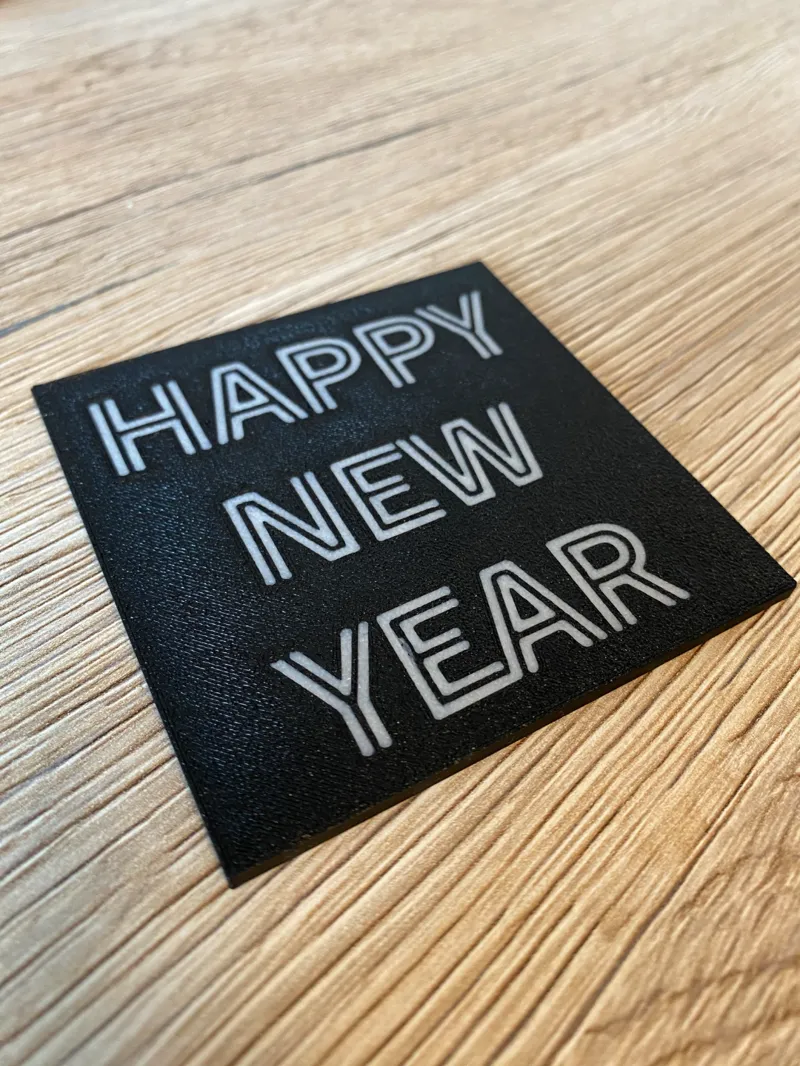 New Year's Eve coasters for glasses