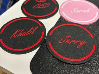 Personal coaster with name