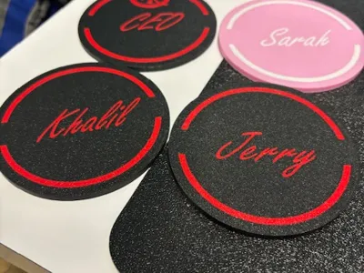 Personal coaster with name
