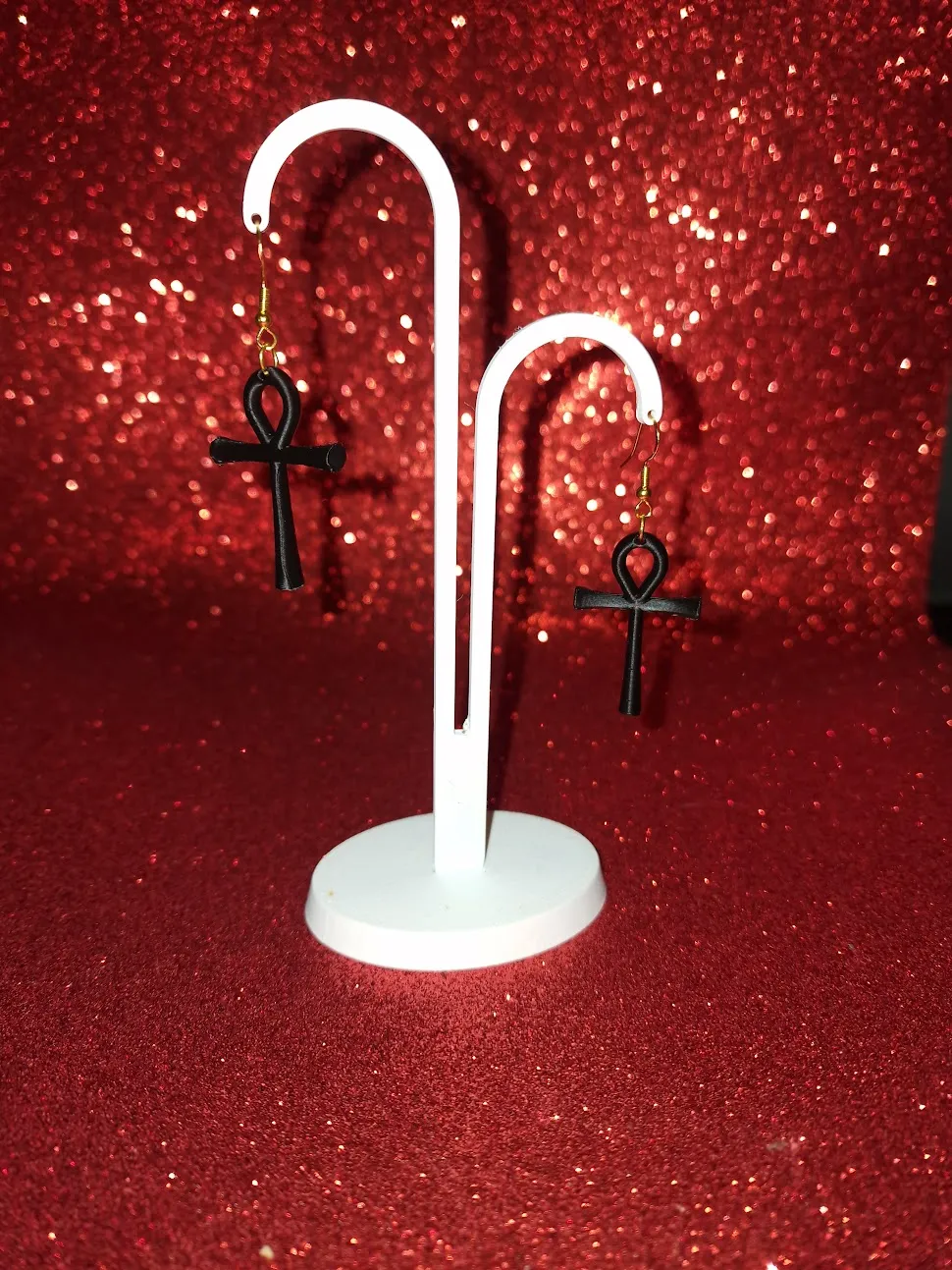 Ankh 3D earrings view 3
