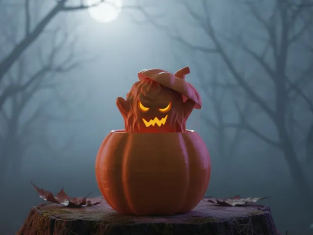 Light Up Halloween Pumpkin Ghoul Ghost Decoration