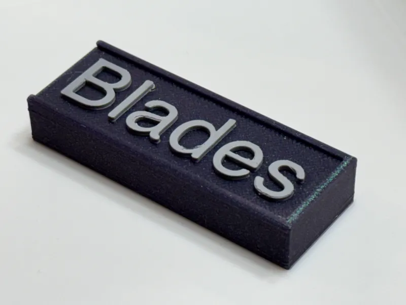 Utility Knife Blade Box with Sliding Lid V2