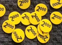 2000 Coin - Yellow or Gold  0.2mm layer, 2 walls, 15% infill