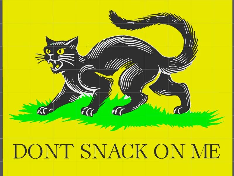 Don't snack on me Black Cat morale style patch