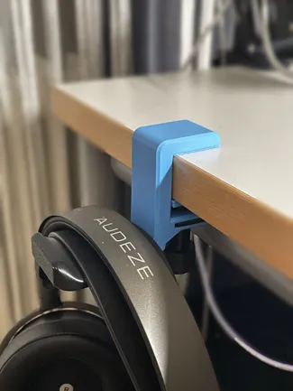 Solid Headset Holder (31mm max desk thickness)