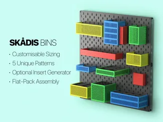 IKEA SKADIS Parametric Bin Generator