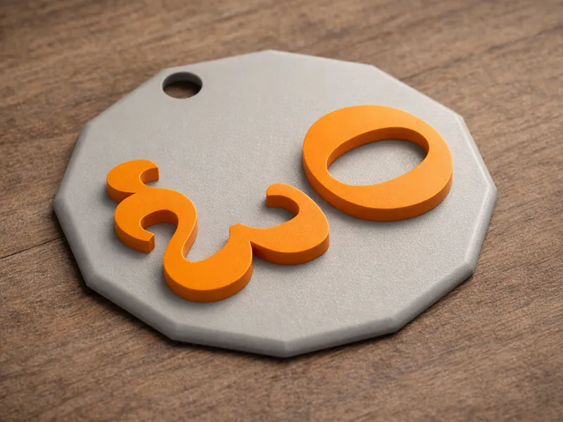 Om (ಓಂ) in Kannada - Key Chain