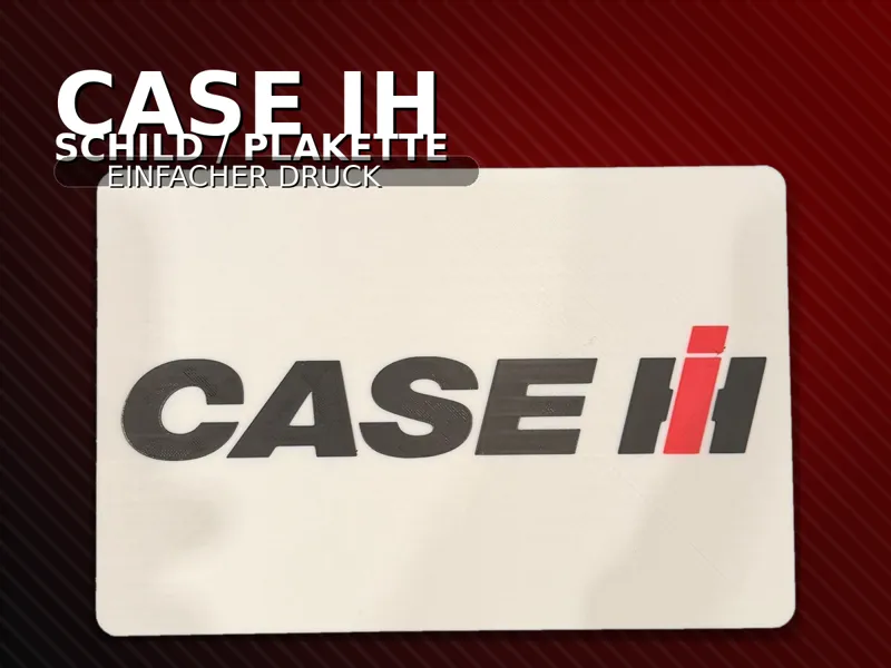 CASE IH Schild / Plakette (Mehrfarb-Print)