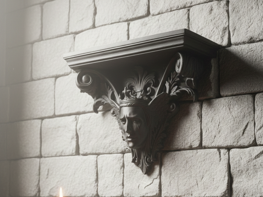 Fallen Lucifer Wall Console - Baroque Shelf