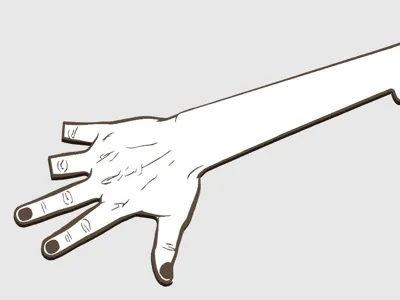 3 full fingers and 2 half fingers