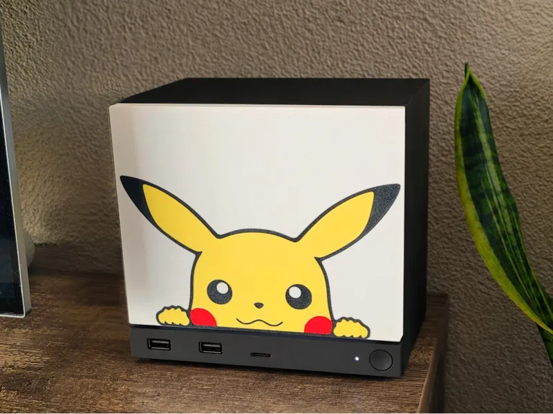 Steam Machine Plate - Peeking Pikachu