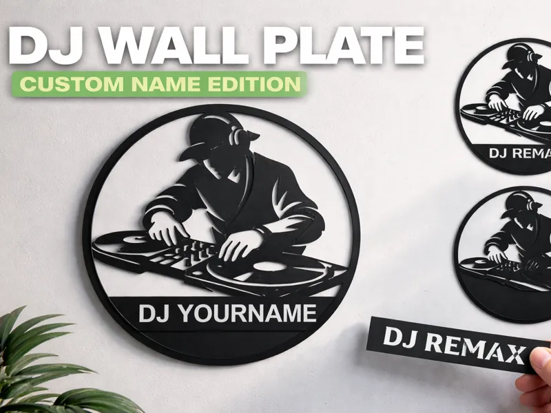DJ Wall Plate – Custom Name Edition