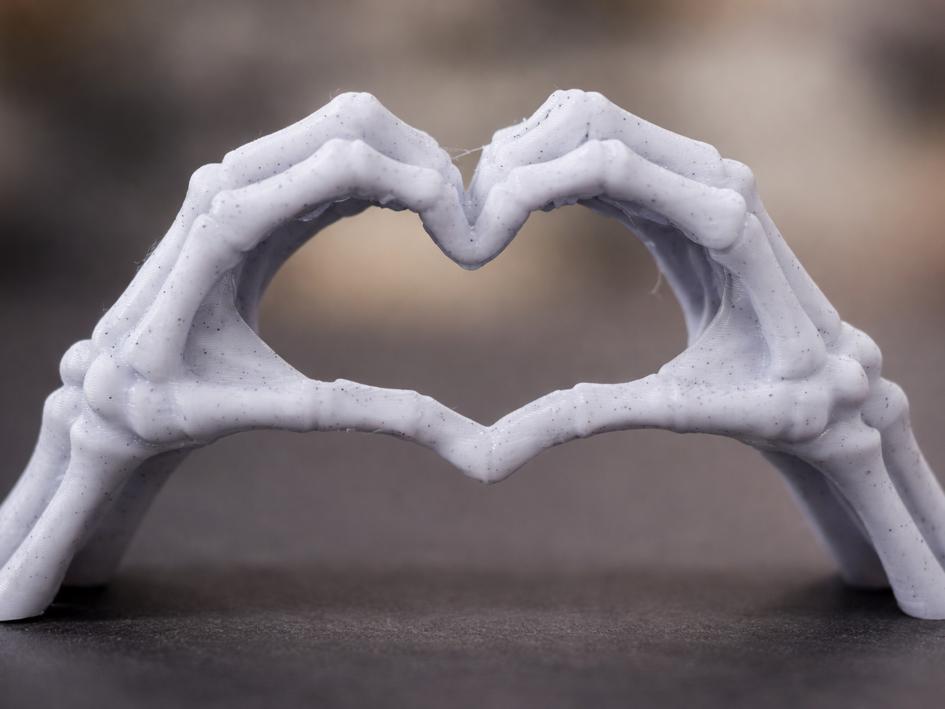 Valentine Skeleton Hands Showing Love