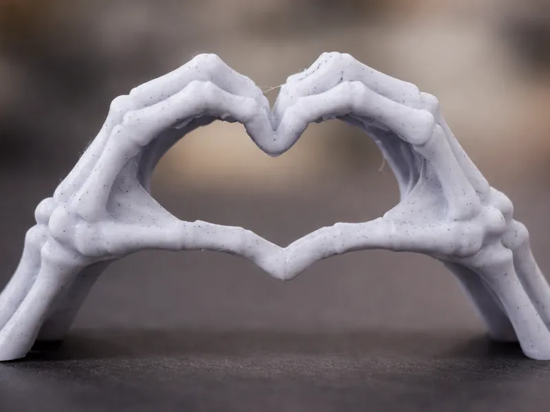 Valentine Skeleton Hands Showing Love