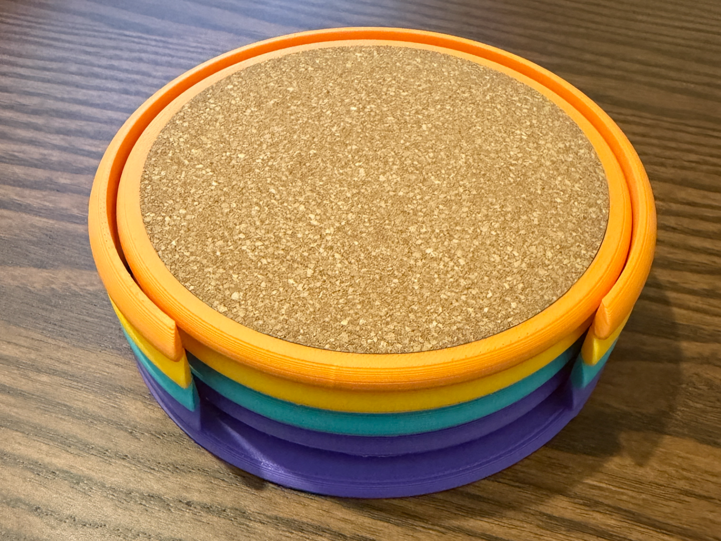 4 Coasters With Case and Rubber Feet