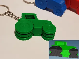 Tractor Keychain Print-In-Place