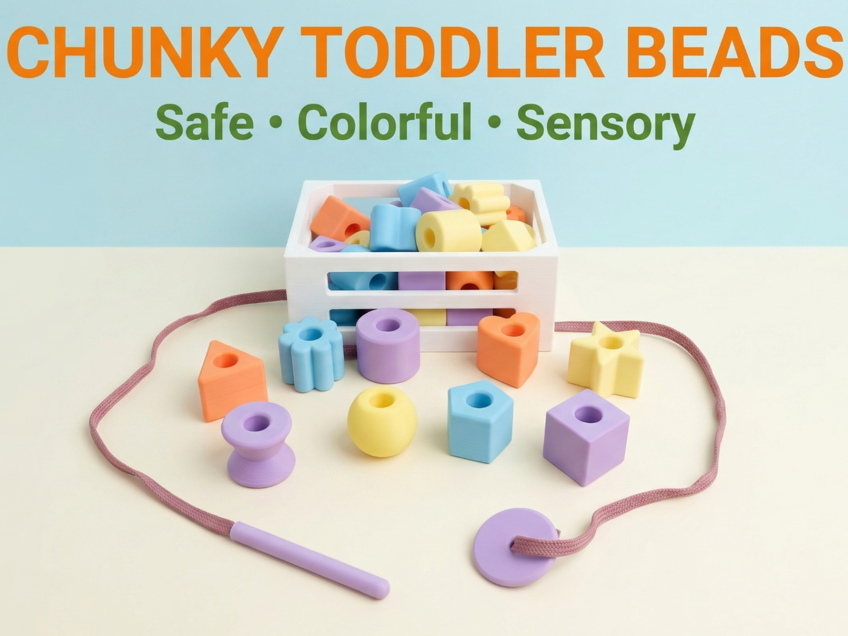 Chunky toddler beads 