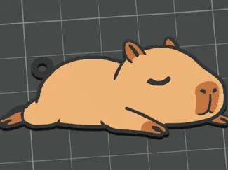 Cute Cartoon Capybara Keychain