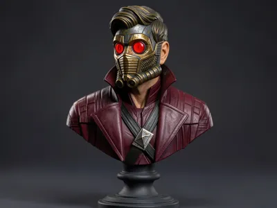 Highly Detailed Star-Lord Bust / Marvel Statue