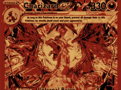 Pokemon TCG Charizard ex OBF EN 223 Red Fan Art