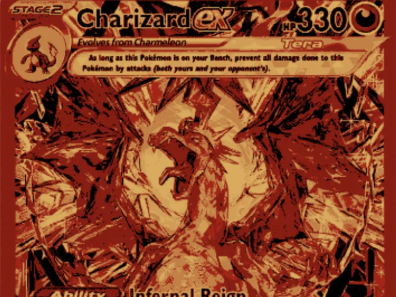 Pokemon TCG Charizard ex OBF EN 223 Red Fan Art